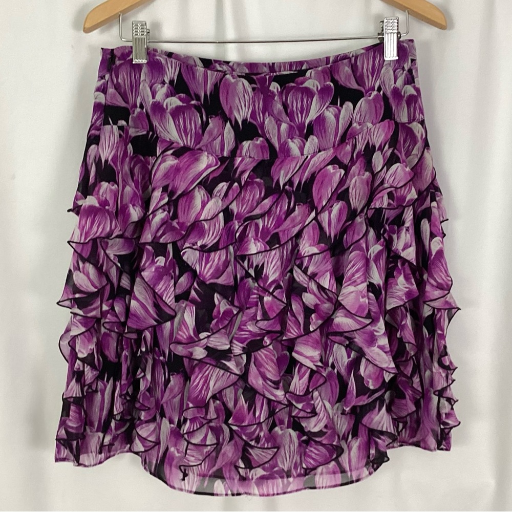 Worthington -all over ruffled chiffon skirt